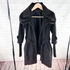 Big Poofy Collar Italian Coat